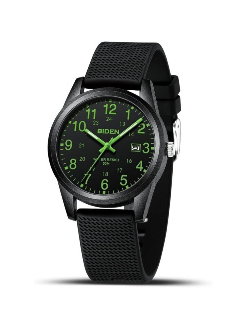 ⚡Black Green Mens Watches Analog Quartz Sports Unisex Watch 30M Waterproof